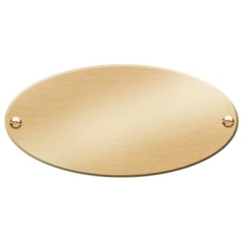Image for Brass Custom Door Plate, Oval, 4-5/16 X 2-1/2 from HD Supply