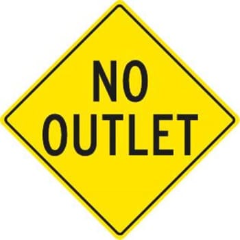 Image for No Outlet Traffic Sign, High Intensity, 24 x 24 from HD Supply