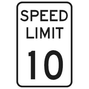Image for Speed Limit 10 Sign, High Intensity, 12 x 18 from HD Supply