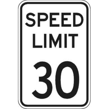 Image for Speed Limit 30 Sign, Reflective, 12 X 18 from HD Supply
