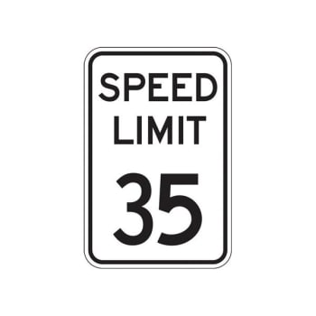 Image for Speed Limit 35 Sign, Reflective, 12 X 18 from HD Supply