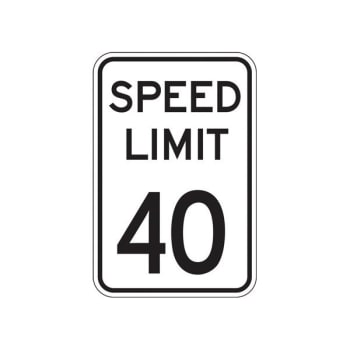 Image for Speed Limit 40 Sign, Reflective, 12 X 18 from HD Supply