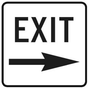 Image for Exit Sign With Right Arrow, High Intensity, 12 X 18 from HD Supply