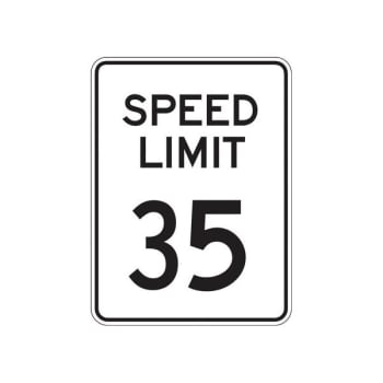 Image for Speed Limit 35 Sign, Reflective, 18 X 24 from HD Supply