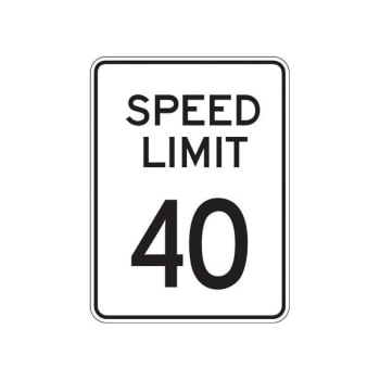 Image for Speed Limit 40 Sign, Reflective, 18 X 24 from HD Supply