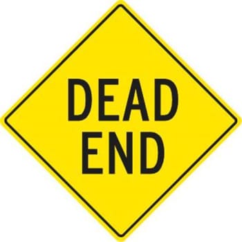 Image for Dead End Sign - Reflective Yellow, 24 x 24 from HD Supply