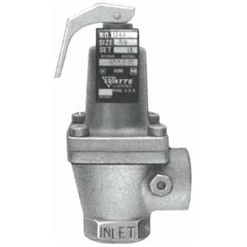 Image for Watts Pressure Safety Relief Valve #174a Bronze Body 125 Psi from HD Supply