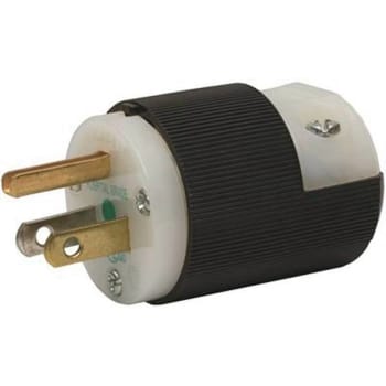Image for Hubbell Wiring Hospital Grade 15 Amp 125-Volt 5-15p Black/white Plug from HD Supply