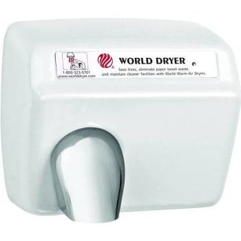 Image for World Dryer Hand Dryer, White, 9.5 X 11.3 X 8.3 In 115 Volts 20 Amps from HD Supply