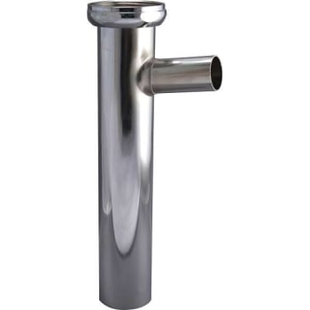 Image for Keeney 1-1/2" X 8" 17-Gauge Brass Direct Connect Branch Tailpiece, Chrome from HD Supply