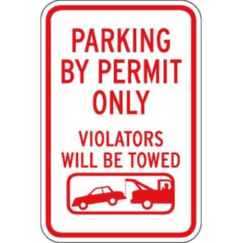 Image for Violators Towed/Graphic Sign, Red Reflective, 12 x 18 from HD Supply