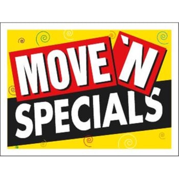 Image for Aluminum Move 'n Specials Contemporary Amenity Sign, 24 X 18 from HD Supply
