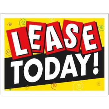 Image for Coroplast Lease Today Contemporary Amenity Sign, 24 x 18 from HD Supply