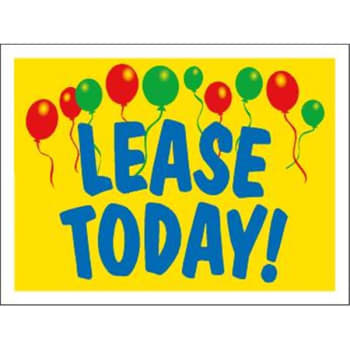 Image for Aluminum Lease Today! Amenity Sign, Balloons, 24 x 18 from HD Supply