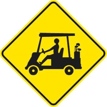 Image for Golf Cart Crossing Sign, Reflective, 24 x 24 from HD Supply