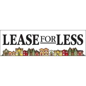 Image for Horizontal Lease For Less Banner, Houses, 10' X 3' from HD Supply