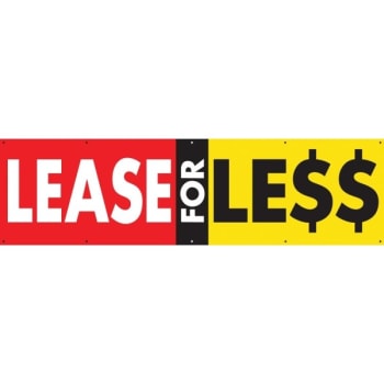 Image for Horizontal Lease for Less Banner, Red/Black/Yellow, 15' x 4' from HD Supply