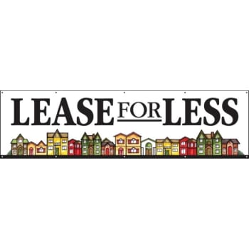 Image for Horizontal Lease For Less Banner, Houses, 15' X 4' from HD Supply