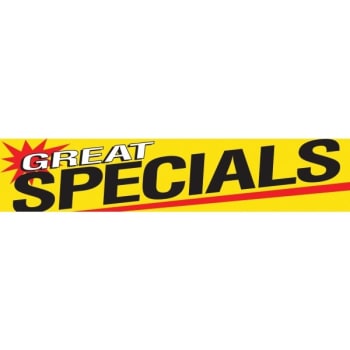 Image for Horizontal Great Specials Banner, Red/Yellow, 20' x 4' from HD Supply