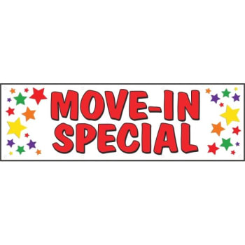 Image for Horizontal Move In Special Banner, Multicolored Stars, 15' X 4' from HD Supply