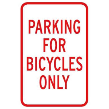 Image for Parking for Bicycles Only Sign, Non-Reflective, 12 x 18 from HD Supply