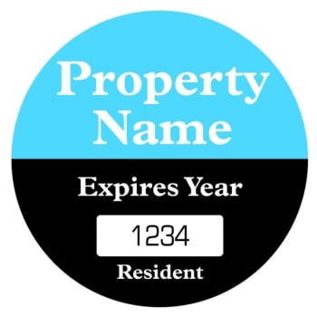 Image for Custom Parking Permit Bumper Stickers, 3 Diameter Circle, Package Of 100 from HD Supply