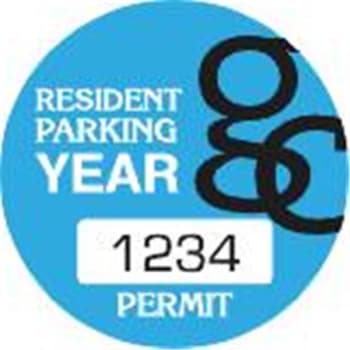 Image for Custom Parking Permit Static Cling, 2 Diameter Circle, Package of 100 from HD Supply