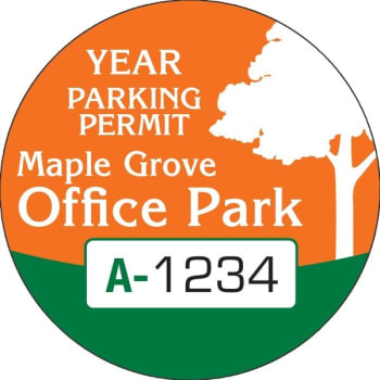 Image for Custom Parking Permit Window Stickers, 2 Diameter Circle, Package Of 100 from HD Supply