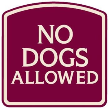 Image for No Dogs Allowed Arched Designer Sign, Non-Reflective, 16 x 16 from HD Supply