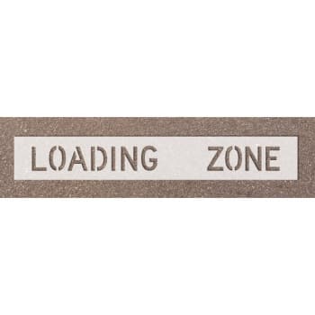 Stock Complete Word Parking Stencil - Loading Zone, 4 Letters