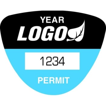 Image for Custom Parking Permit Bumper Stickers, Tri Oval, 2-1/2 x 2, Package of 100 from HD Supply