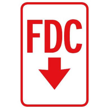 Image for Fire Lane FDC Sign, Non-Reflective, 12 x 18 from HD Supply