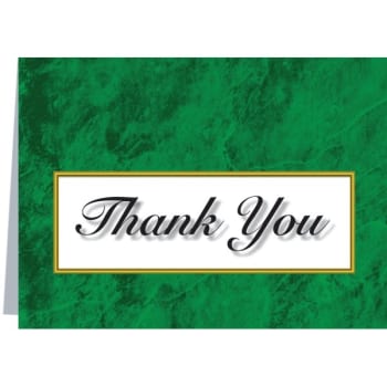 Image for Personalized Cards, Marble Design Green Envelope Imprint Package Of 100 from HD Supply