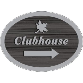 Image for Custom Oval Dimensional Sign, Wood Grain Finish, 22 X 16 from HD Supply