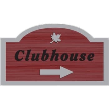 Image for Custom Arched Dimensional Sign, Arched Top, Wood Grain Finish, 44 X 30 from HD Supply