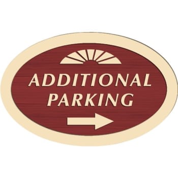Image for Custom Oval Dimensional Sign, Wood Grain Finish, 36 x 24 from HD Supply
