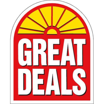 Image for Aluminum Great Deals Window Arched Amenity Sign, 24 X 30 from HD Supply
