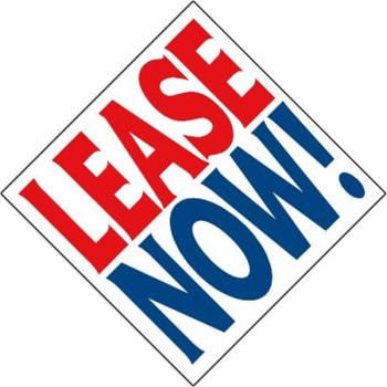 Image for Aluminum Lease Now! Diamond Amenity Sign, Red/White/Blue, 24 x 24 from HD Supply