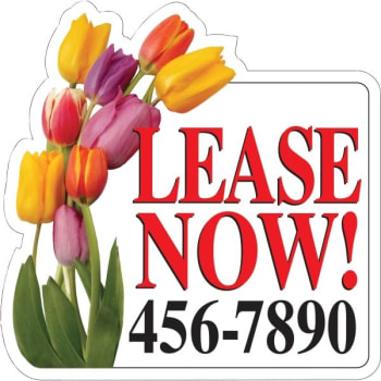 Image for Semi-Custom Fun Shaped Amenity Sign, Tulips, 32 x 32 from HD Supply