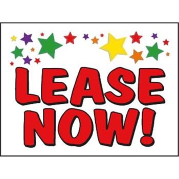 Image for Coroplast Lease Now! Amenity Sign, Stars, 24 x 18 from HD Supply