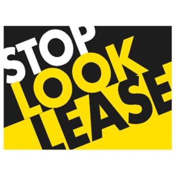 Image for Coroplast Stop! Look! Lease! Dynamic Amenity Sign, 24 x 18 from HD Supply