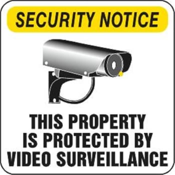 Image for Security Notice Interior Decals, 1-Sided, 4 X 4 Package Of  5 from HD Supply