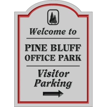 Image for Custom V Groove Routed Dimensional Sign With Arched Top, 16 X 22 from HD Supply