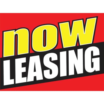 Image for Aluminum Now Leasing Reflective Amenity Sign, 24 x 18 from HD Supply