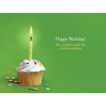 Image for Personalized Simpleside Card Birthday Cake No Envelope Imprint Package Of 50 from HD Supply