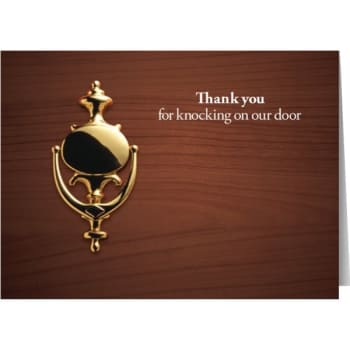 Image for Personalized Simpleside Card, Knock Knock Design  Envelope Imprint Package Of 50 from HD Supply