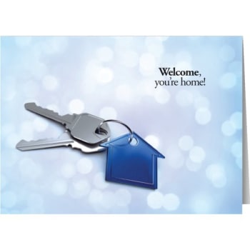 Personalized SimpleSide Card, Home Keys Design No Envelope Imprint Package Of 50