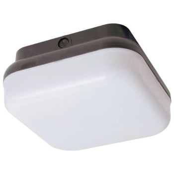 Image for Liteco Medium 1-Light Black Integrated Led Outdoor Ceiling Flush Mount Fixture from HD Supply
