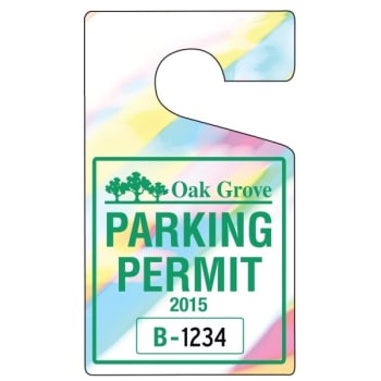 Image for Custom Holographic Parking Permit Hang Tags, 2-1/2 X 4-3/4 Package Of 100 from HD Supply