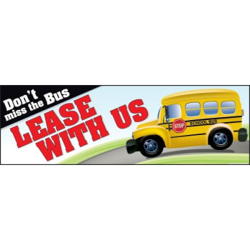 Image for Seasonal Banner, School Bus, 10' X 3' from HD Supply